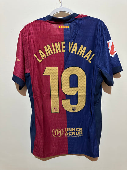 Camisola Principal Barcelona 24/25 LAMINE YAMAL Versão Jogador La Liga