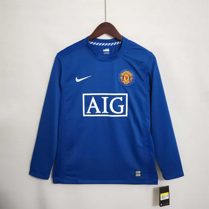 Camisola Alternativa Manchester United 2008/09 Manga Comprida