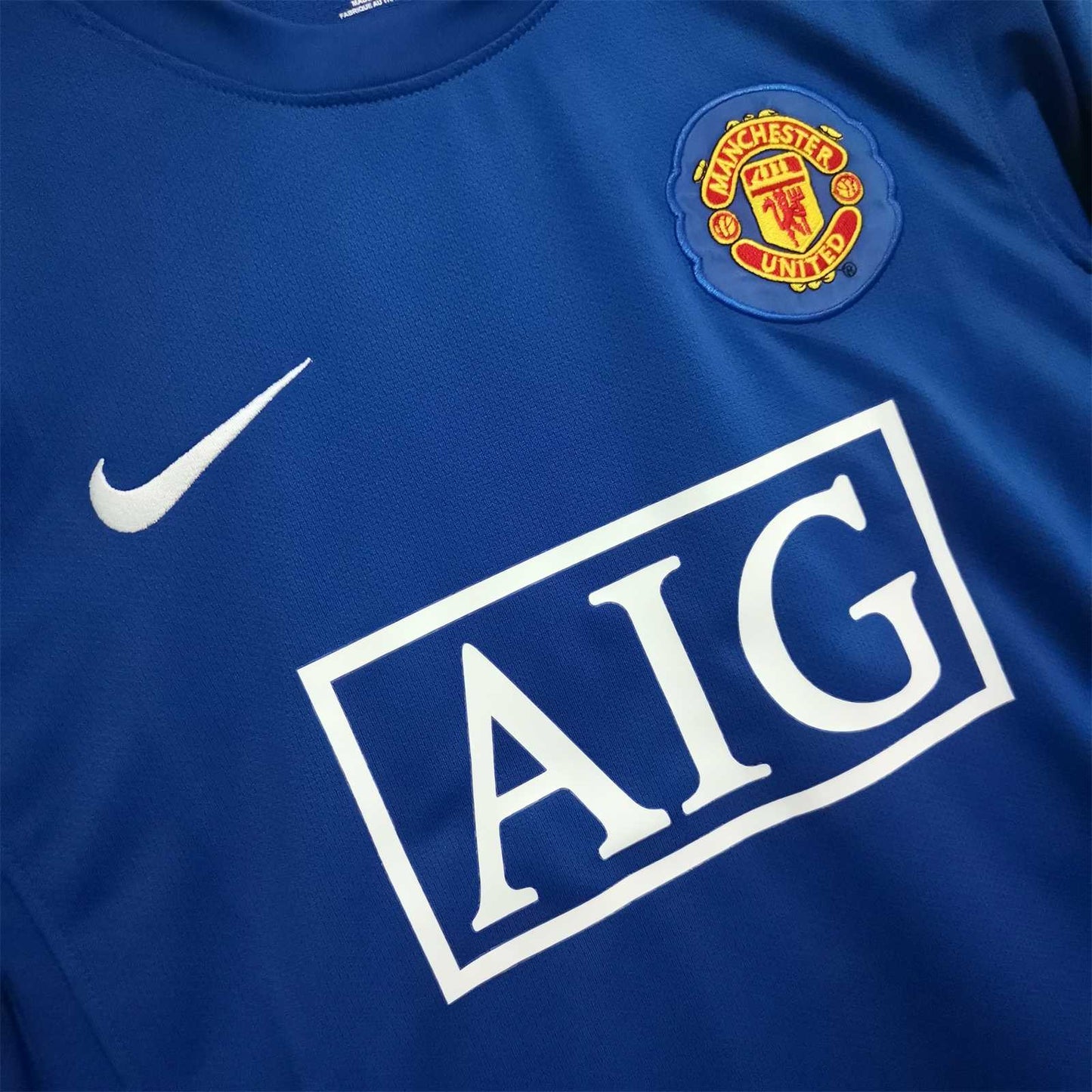 Camisola Alternativa Manchester United 2008/09 Manga Comprida